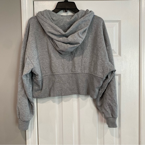 Joy Lab Gray Women’s Cropped Zip Up Sweatshirt Hoodie XL Stretch - Picture 7 of 11